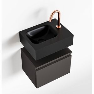 Mondiaz andor 40 cm toiletmeubel dark grey. Lex 40 cm wastafel urban links 1 kraangat