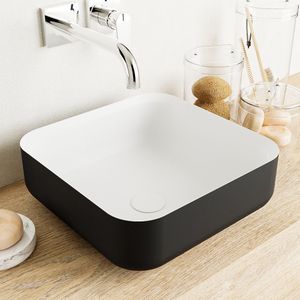 Mondiaz binx waskom solid surface 36 cm kleur urban /talc