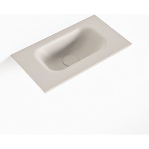 Mondiaz eden linen solid surface inleg wastafel voor toiletmeubel 40 cm. Positie wasbak midden