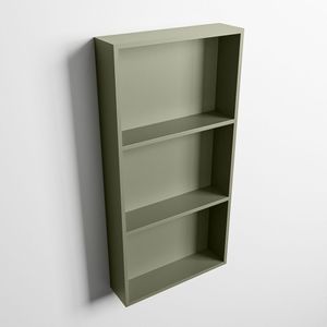 Mondiaz easy nis 59,5x29,5 cm in solid surface kleur army | army. 3 vakken geschikt voor in- of opbouw