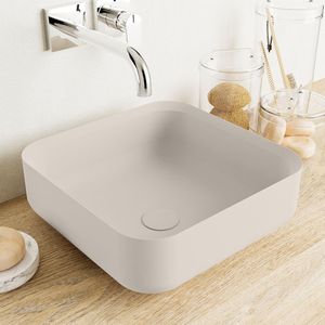 Mondiaz binx waskom solid surface 36 cm kleur linen /linen