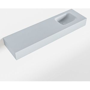 Mondiaz lex clay vrijhangende solid surface wastafel 110 cm. Positie wasbak rechts