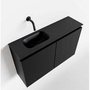 Mondiaz ture 80 cm toiletmeubel urban. Eden wastafel urban links geen kraangat