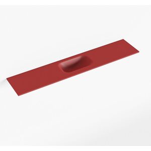Mondiaz eden fire solid surface inleg wastafel voor toiletmeubel 110 cm. Positie wasbak midden