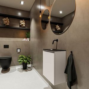 Mondiaz Ture 40cm toiletmeubel linen met wastafel urban links geen kraangat