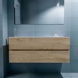 Mondiaz ada 120 cm toiletmeubel washed oak. Lex wastafel talc links 1 kraangat