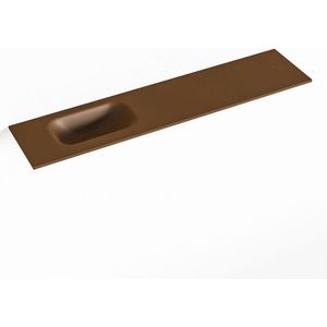 MONDIAZ EDEN Rust solid surface inleg wastafel voor toiletmeubel 100cm. Positie wasbak links