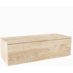 MONDIAZ ALAN MODULE SMALL Wastafelonderkast - 100x41x30cm - 1 lade - push to open - Melamine - Washed oak mat A45305Washedoak