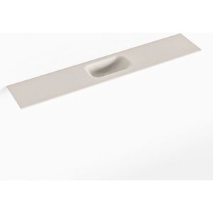Mondiaz eden linen solid surface inleg wastafel voor toiletmeubel 120 cm. Positie wasbak midden