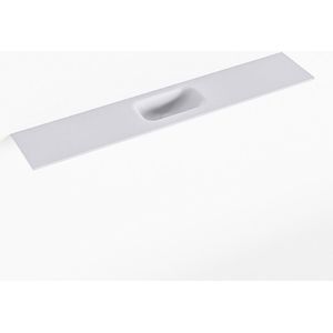 Mondiaz eden cale solid surface inleg wastafel voor toiletmeubel 120 cm. Positie wasbak midden