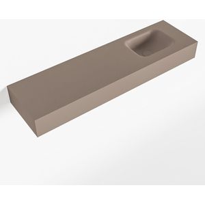 MONDIAZ LEX Smoke vrijhangende solid surface wastafel 110cm. Positie wasbak rechts