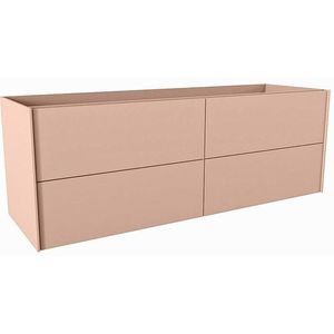 Mondiaz TENCE wastafelonderkast - 140x45x50cm - 4 lades - uitsparing links - push to open - softclose - Rosee M37158Rosee