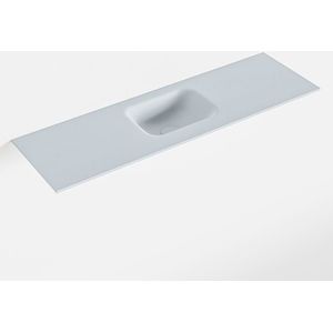 Mondiaz lex clay solid surface inleg wastafel voor toiletmeubel 100 cm. Positie wasbak midden