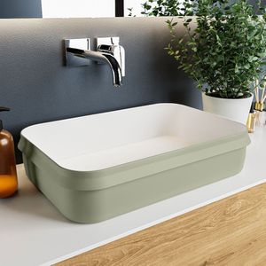 MONDIAZ ARVO Waskom solid surface 55cm kleur Army / Talc