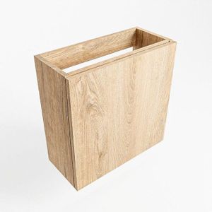 Mondiaz FOWY fonteinonderkast - 50x22x50cm - 1 deur - push to open - softclose - Washed Oak FOWYTO50Was1D