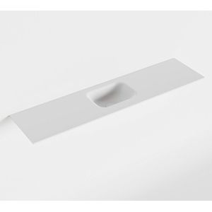 Mondiaz lex talc solid surface inleg wastafel voor toiletmeubel 120 cm. Positie wasbak midden