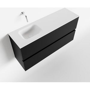 MONDIAZ ADA 100cm toiletmeubel urban. LEX wastafel talc links zonder kraangat