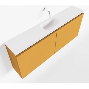 Mondiaz ture 120 cm toiletmeubel ocher. Eden wastafel talc midden geen kraangat