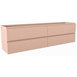 Mondiaz HAY wastafelonderkast - 180x40x50cm - 4 lades - uitsparing rechts - softclose - Rosee M45249Rosee