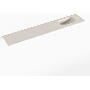 Mondiaz eden linen solid surface inleg wastafel voor toiletmeubel 120 cm. Positie wasbak rechts