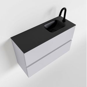 MONDIAZ ADA 80cm toiletmeubel cale. LEX wastafel urban rechts 1 kraangat