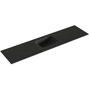 Mondiaz lex urban solid surface inleg wastafel voor toiletmeubel 120 cm. Positie wasbak midden