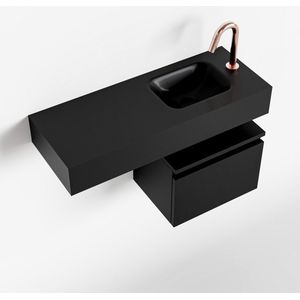 Mondiaz andor 40 cm toiletmeubel urban. Lex 80 cm wastafel urban rechts 1 kraangat