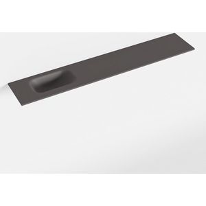 Mondiaz eden dark_grey solid surface inleg wastafel voor toiletmeubel 120 cm. Positie wasbak links