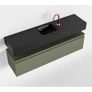 Mondiaz andor 120 cm toiletmeubel army. Lex 120 cm wastafel urban midden 1 kraangat