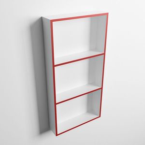 Mondiaz easy nis 59,5x29,5 cm in solid surface kleur fire | talc. 3 vakken geschikt voor in- of opbouw