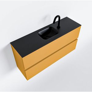 Mondiaz ada 100 cm toiletmeubel ocher. Lex wastafel urban midden 1 kraangat