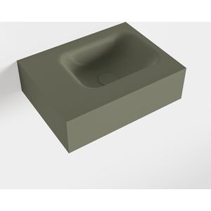 MONDIAZ LEX Army vrijhangende solid surface wastafel 40cm. Positie wasbak rechts