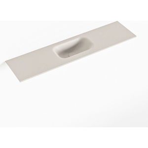 Mondiaz eden linen solid surface inleg wastafel voor toiletmeubel 90 cm. Positie wasbak midden