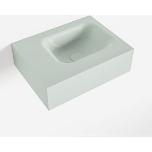 Mondiaz lex greey vrijhangende solid surface wastafel 40 cm. Positie wasbak rechts