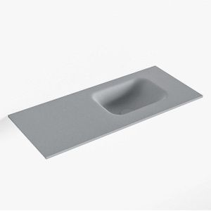 Mondiaz LEX Fontein - 70x30x0.9cm - wasbak Rechts - zonder kraangaten - voor toiletmeubel - Solid surface - Plata F51112Plata