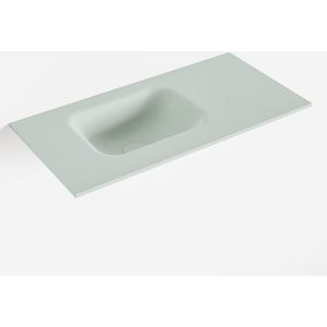 Mondiaz lex greey solid surface inleg wastafel voor toiletmeubel 60 cm. Positie wasbak links