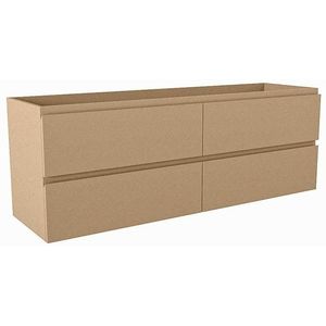 Mondiaz HAY wastafelonderkast - 140x40x50cm - 4 lades - uitsparing midden - softclose - Oro M45228Oro