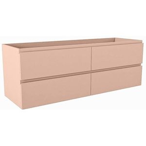 Mondiaz HAY wastafelonderkast - 140x45x50cm - 4 lades - uitsparing rechts - softclose - Rosee M45157Rosee