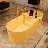 Mondiaz Noble vrijstaand bad solid surface 180x75cm kleur Ocher