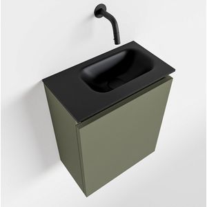 Mondiaz ture 40 cm toiletmeubel army. Eden wastafel urban rechts geen kraangat