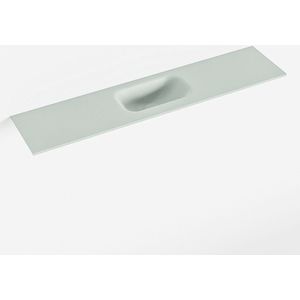 Mondiaz eden greey solid surface inleg wastafel voor toiletmeubel 100 cm. Positie wasbak midden