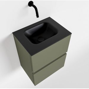 MONDIAZ ADA 40cm toiletmeubel army. LEX wastafel urban midden zonder kraangat