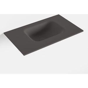 Mondiaz lex dark_grey solid surface inleg wastafel voor toiletmeubel 50 cm. Positie wasbak rechts