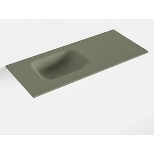 Mondiaz lex army solid surface inleg wastafel voor toiletmeubel 70 cm. Positie wasbak links