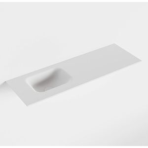 Mondiaz lex talc solid surface inleg wastafel voor toiletmeubel 90 cm. Positie wasbak links