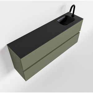 Mondiaz ada 120 cm toiletmeubel army. Lex wastafel urban rechts 1 kraangat