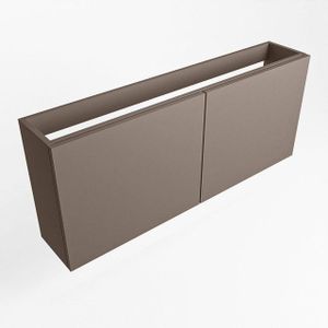 Mondiaz FOWY fonteinonderkast - 90x22x50cm - 2 deuren - push to open - softclose - Smoke FOWYTO90Smo2D