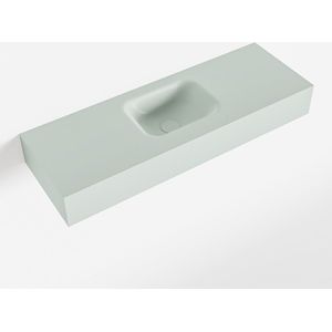 Mondiaz lex greey vrijhangende solid surface wastafel 90 cm. Positie wasbak midden