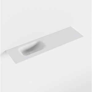 MONDIAZ EDEN Talc solid surface inleg wastafel voor toiletmeubel 80cm. Positie wasbak links