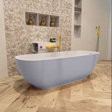 Mondiaz Rock vrijstaand bad solid surface 170x70cm kleur Cale met Talc